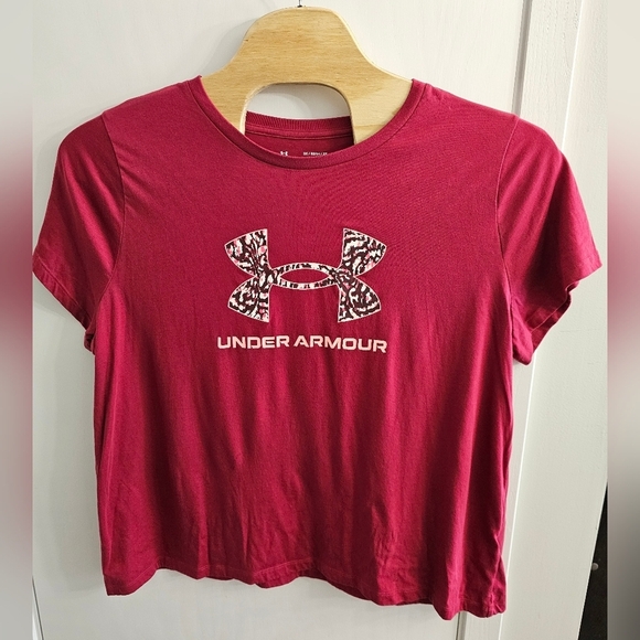 Under Armour Red Crewneck Loose Fit Short Sleeve Athletic T-Shirt 3X - Picture 1 of 5